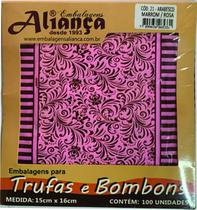 Embalagem para trufas Aliança 15x16cm 100un /