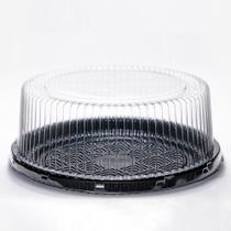 Embalagem pet torta pequena preta - p 50prm - PACKFORM