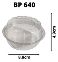Embalagem plástica Bipack 640/Packform/Sanpack c/300 para bolo e doce articulado cristal 150ml