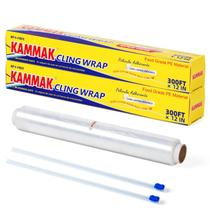 Embalagem plástica KAMMAK Food Cling Wrap 30 cm x 90 m sem BPA (pacote com 2) Embalagem plástica KAMMAK Food Cling Wrap 30 cm x 90 m sem BPA (pacote com 2)