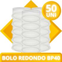 Embalagem Plástica Redonda Para Bolo Torta Doce Bp40 Alta Caixa Com 50 Unidades Embalagem Plástica Redonda Para Bolo Torta Doce Bp40 Alta Caixa Com 50 Unidades