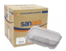 Embalagem Plástica Retangular Multiuso 100 unidades Articulada S08 - Sanpack