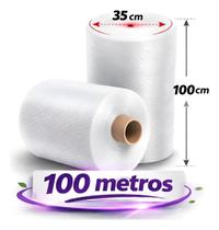 Embalagem Plástico Bolha Transparente 1 metro X 35cm Proteção Transparente Embalagem Plástico Bolha Transparente 1 metro X 35cm Proteção Transparente
