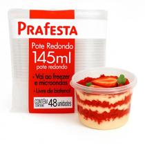 Embalagem Pote Pequeno C Tampa Descartável marmita vasilha Freezer microondas molho patê 145ml 48uni