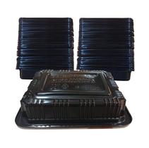 Embalagem PP 12153 Kent Fácil 320 Ml Preta Kit Com 100 Unidades Bpa Free Freezer Microondas Mesa Quente