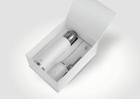 EMBALAGEM PREMIUM PARA PRESENTE - KIT Mate - Térmica 1L Rig + Cuia Ximba + Bomba - Branco