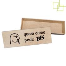 Embalagem Presente Bis Caixa em MDF Cru com Tampa