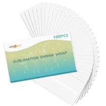 Embalagem retrátil de sublimação HTVRONT para copos de 12,7 x 25,4 cm, 100 unidades Embalagem retrátil de sublimação HTVRONT para copos de 12,7 x 25,4 cm, 100 unidades
