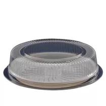 Embalagem S40 Sanpack para Pudim com Tampa Baixa Base Branca. Caixa com 100 unidades.