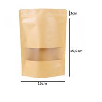 Embalagem Saco Stand Up Pouch Kraft C/ Visor 22,5x15cm - Like Home