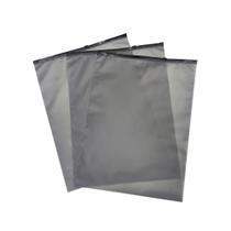 Embalagem Saco Zip Lock 20x24 50un Eccomerce Roupa Acessório Cor:Cinza-escuroDesenho:Liso