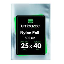 Embalagem Sacos A Vácuo 25x40x 0,12 micra - 500 Un