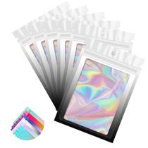 Embalagem: sacos de alumínio Funfery Gradient Holographic, pacote com 100