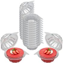 Embalagem Tampa Articulada Mousse Brigadeiro 70Ml Kit 300 Unidades Embalagem Tampa Articulada Mousse Brigadeiro 70Ml Kit 300 Unidades