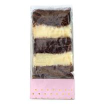 Embalagem tipo Slice para Meia Fatia de Bolos ou Tortas - Rosa Poá Dourada - 12x5,5x2,5cm - 5 unidades - Sulformas Embalagem tipo Slice para Meia Fatia de Bolos ou Tortas - Rosa Poá Dourada - 12x5,5x2,5cm - 5 unidades - Sulformas
