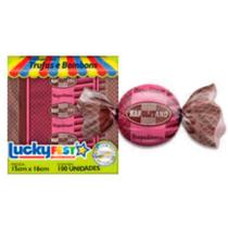 Embalagem Trufa Sabores Decorado Cores Lisas 20x18 C/100un - Lucky Fest