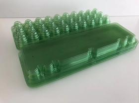 Embalagens Bandeja de ovos de codorna 100 unidades cor verde - PETPACK