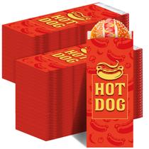 Embalagens de cachorro-quente Eaasty, 300 peças, mangas de alumínio vermelhas Embalagens de cachorro-quente Eaasty, 300 peças, mangas de alumínio vermelhas