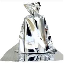 embalagens para presente metalizado 100 sacos, tamanho 57x40