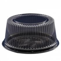 Embalagens S32 para Tortas Redonda e Bolos com Tampa Alta Base Preta