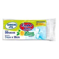 Embalixo Saco de Lixo Pia e Banheiro 34x38cm 15L Perfume Citrus