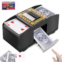 Embaralhador Automático Misturador de Cartas Elétrico Portátil Uno Truco Embaralhador Automático Misturador de Cartas Elétrico Portátil Uno Truco