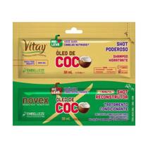 Embelleze sache novex shampoo 50ml + condicionador 30ml oleo de coco
