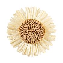 Embellishments De Artesanato Em Forma De Girassol Branco Bege 10pcs 3.15 Polegadas Decoração DIY