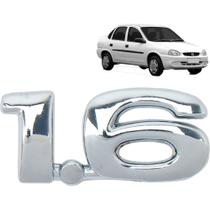 Emblema 1.6 Corsa 1996 A 2002 Cromado Emblema 1.6 Corsa 1996 A 2002 Cromado