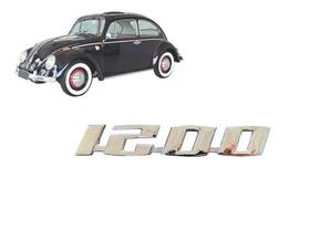 Emblema 1200 Manuscrito Cromado Fusca Com Parafuso e Porca WELLSCAR