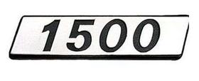 Emblema 1500 Fundo Preto / Prata 2X2,5CM - FIAT