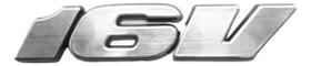 Emblema 16v Escovado Gol Parati Saveiro 1995 97 1999 10,5cm