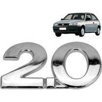 Emblema 2.0 Gol Voyage Parati Saveiro 1999 A 2005 Cromado Emblema 2.0 Gol Voyage Parati Saveiro 1999 A 2005 Cromado