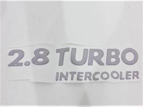 Emblema '2.8 turbo intercooler' s10/blazer 03/... prata