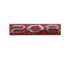 Emblema 208 Cromado Traseira Porta Malas Peugeot 2020 2021 2022 2023 2024