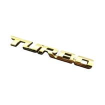 Emblema 3D Turbo Metal para Carro - Placa de Identificação para Porta-Malas