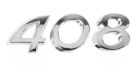 Emblema 408 Cromado Porta Mala Traseira Peugeot 2011 A 2018