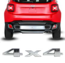 EMBLEMA (4X4) JEEP RENEGADE 15/ COMPASS 17/ CROMADO (LETREIRO) MEDIDA 240x80x5MM