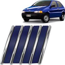 Emblema 5 Listras Palio Fiat Capo Cromado Universal