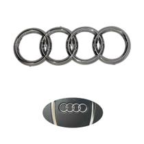 Emblema acessório Cromado Logo Interior Volante Audi 8P Q5 Q7 B6 B7 B8 Allroad A3 A4 S3 C6 A5 A6
