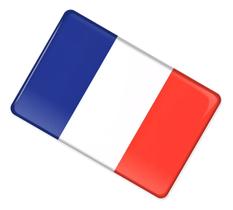 Emblema Adesivo 3D Resinado Bandeira França Carro Emblema Adesivo 3D Resinado Bandeira França Carro
