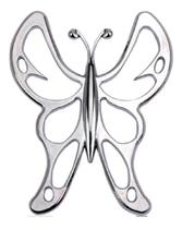 Emblema Adesivo Alto Relevo 3d Borboleta Cromado Emblema Adesivo Alto Relevo 3d Borboleta Cromado