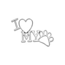 Emblema Adesivo Alto Relevo 3d I Love My Dog Preto Emblema Adesivo Alto Relevo 3d I Love My Dog Preto