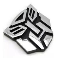 Emblema Adesivo Alto Relevo 3d Transformers Autobots Cromado