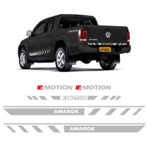 Emblema Adesivo Amarok 4motion Cinza Lateral Traseira
