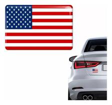 Emblema Adesivo Bandeira Eua 3d Resinado Carro Bd12 Fgc