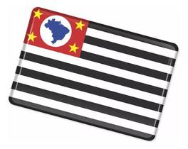 Emblema Adesivo Bandeira São Paulo Resinado Carro Bd42 Fgc