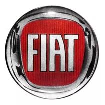 Emblema Adesivo Botton do Volante Fiat Vermelho 36mm Ø