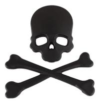 Emblema Adesivo Caveira com Ossos 3D Carro e Moto Emblema Adesivo Caveira com Ossos 3D Carro e Moto