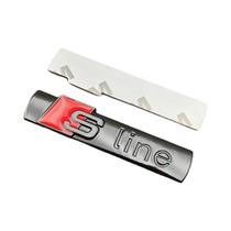 Emblema Adesivo De Metal 3D Audi Sline Para Carros Q3 Q5 Q7 A1 A2 A3 A4 A5 S3 S5 SQ5 SQ7 RS5 RS7 TT